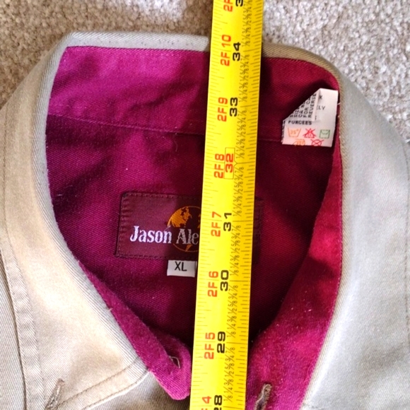 JOHN DEERE:  Men's XL TAN Work Shirt Button up - Picture 4 of 8